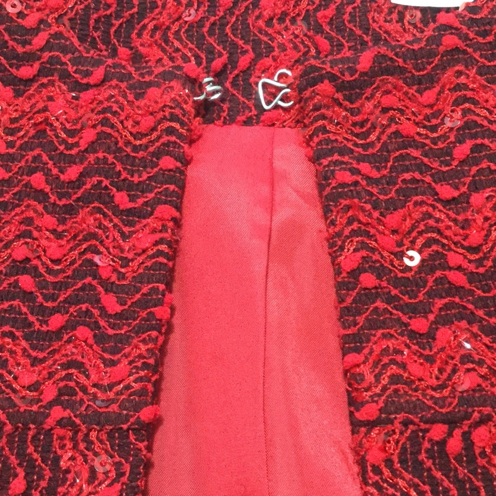 Alfred Dunner - Red Sparkle Bouche Jacket - Picture 8 of 8